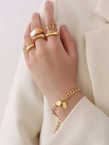 Titanium Steel Geometric Minimalist Link Bracelet