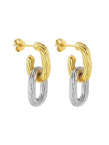 Boucles d'oreilles minimalistes géométriques en acier inoxydable titane 316L avec revêtement en e imperméable