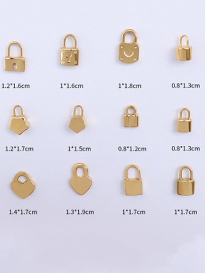 Titanium 316L Stainless Steel Cute Lock Heart Pendant with e-coated waterproof