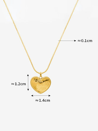 Titanium Steel Trend Heart Pendant Necklace