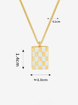 Collier minimaliste géométrique en acier titane émaillé