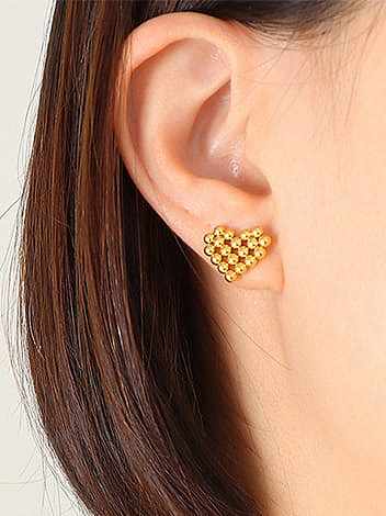 Boucles d'oreilles et collier vintage en acier titane triangle