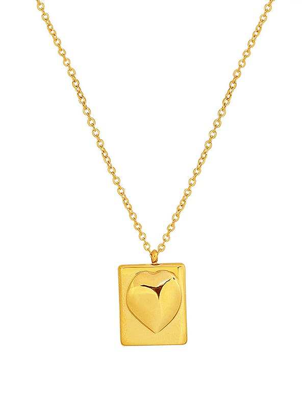 Collier pendentif géométrique minimaliste en acier au titane