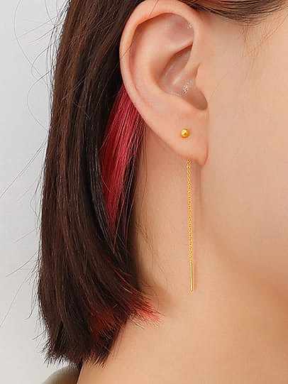 Titanium Steel Tassel Minimalist Threader Earring