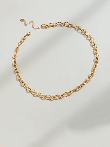 Conjunto de colar e bracelete geométrico vintage de aço inoxidável 316L com revestimento eletrostático à prova d'água