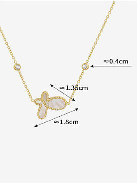 Titan-Stahl-Schmetterlings-Minimalist-Halskette