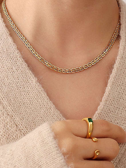Brass Geometric Vintage Necklace