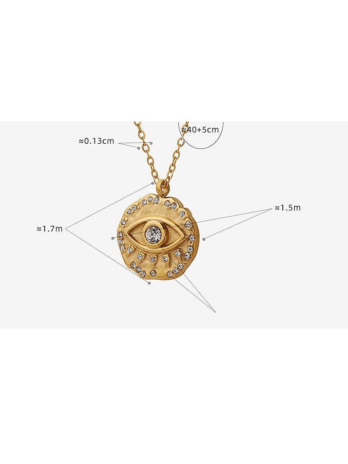 Geometrische Trend-Halskette mit Kubikzirkonia aus Titanstahl