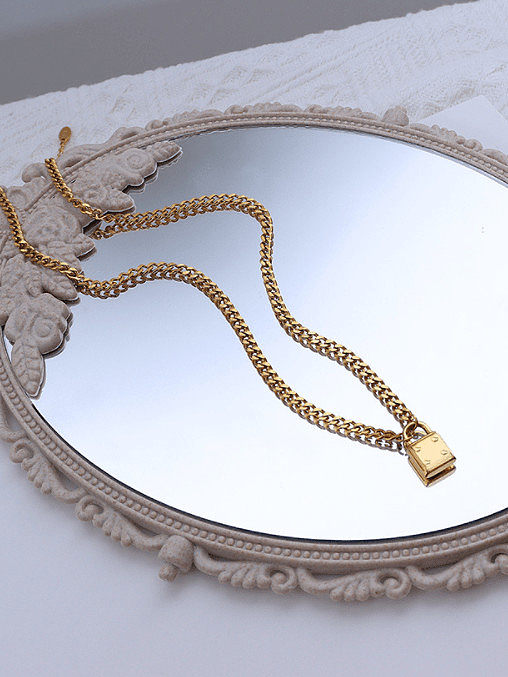 Titanium Steel Locket Hip Hop Necklace