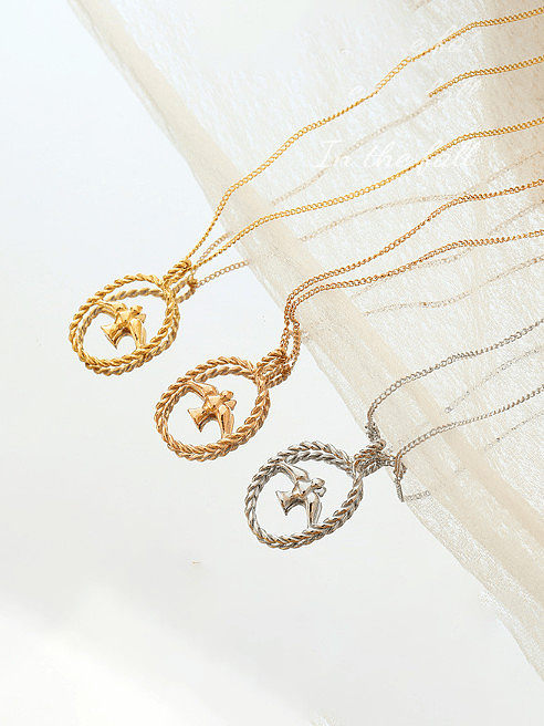 Titanium Steel Geometric Vintage Necklace