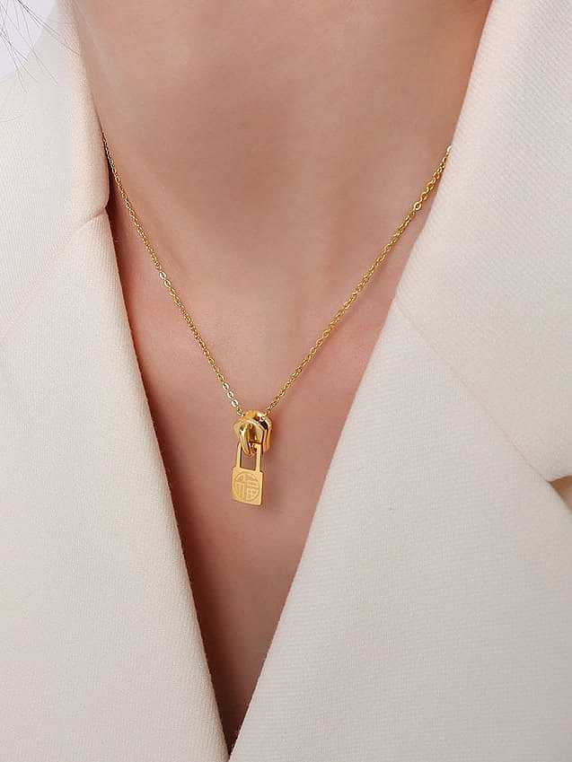 Titanium Steel Locket Minimalist Necklace