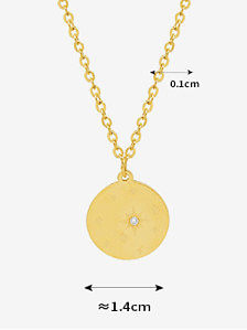 Geometrische minimalistische Halskette aus Titanstahl