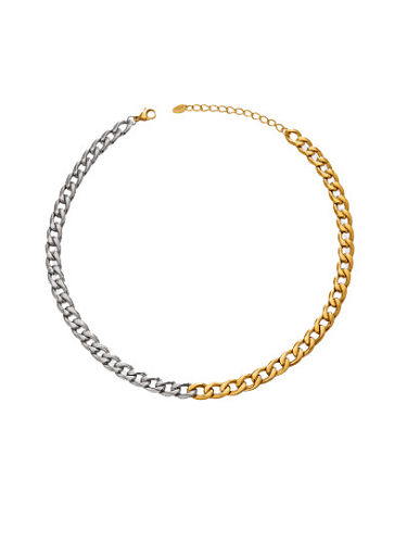 Titanium Steel Vintage Hollow Geometric Chain Necklace
