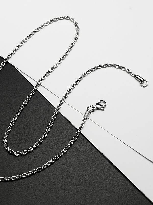 Titanium Steel Geometric Trend Link Necklace