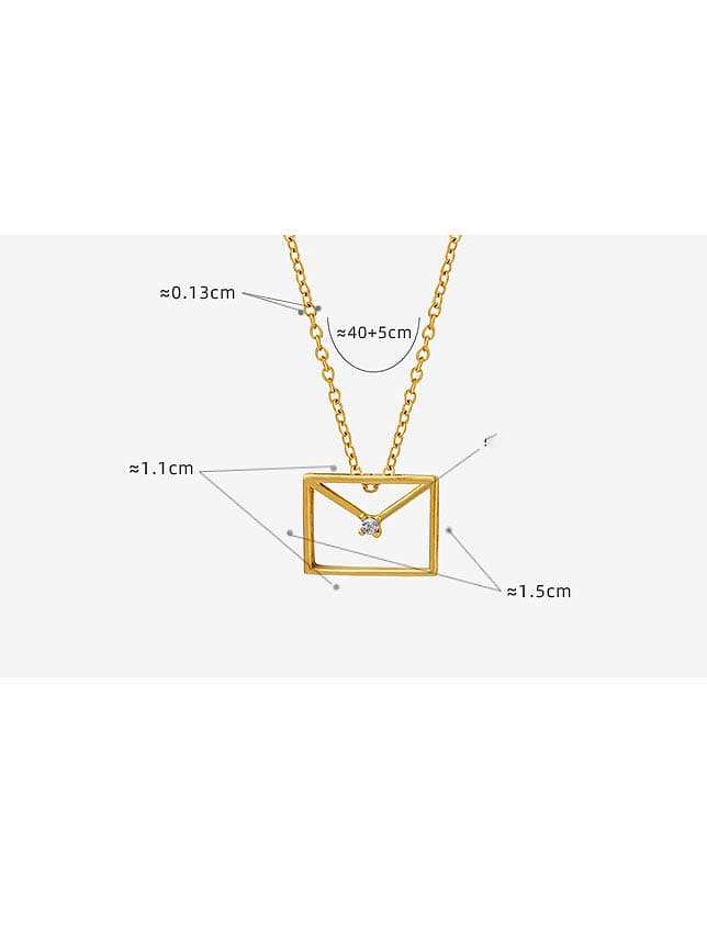 Geometrische zierliche Halskette aus Titanstahl mit Zirkonia