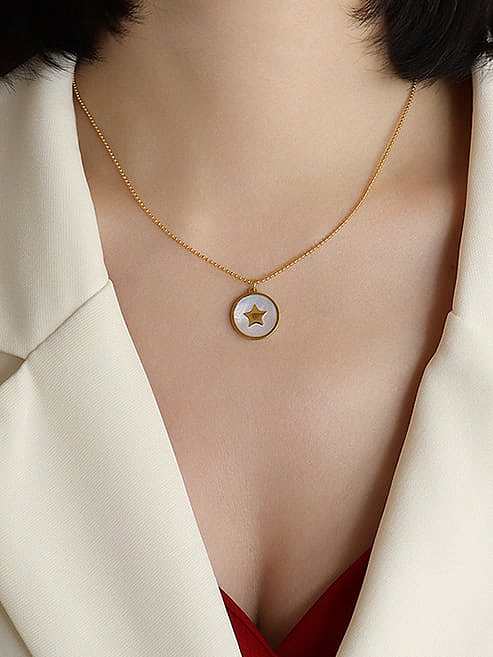 Collier minimaliste rond en acier inoxydable titane 316L avec revêtement en e imperméable