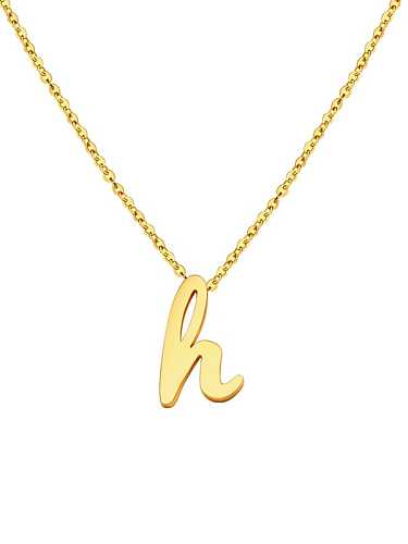 Collier Minimaliste Lettre Acier Titane