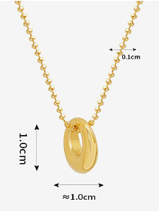 Geometrische minimalistische Perlenkette aus Titanstahl