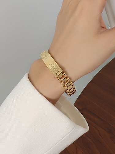 Titanium Steel Geometric Hip Hop Link Bracelet
