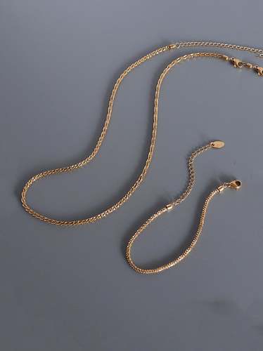 Bracelet et collier irréguliers minimalistes en acier inoxydable titane 316L avec revêtement en e imperméable