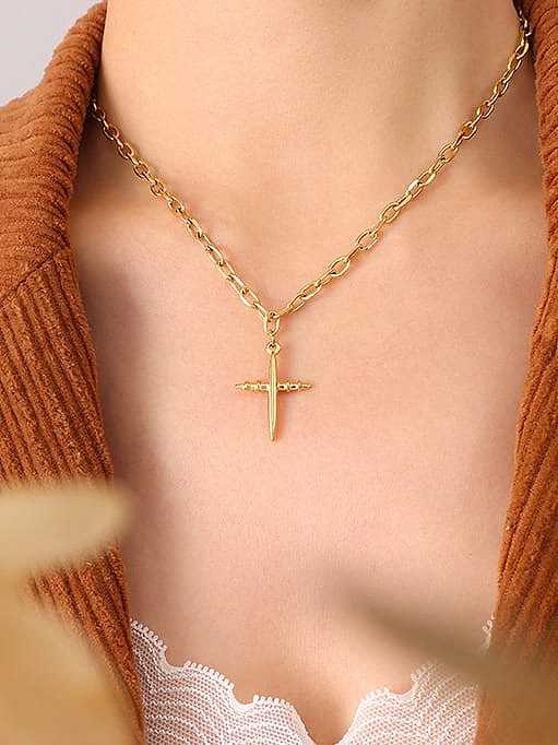 Titanium Steel Cross Minimalist Necklace