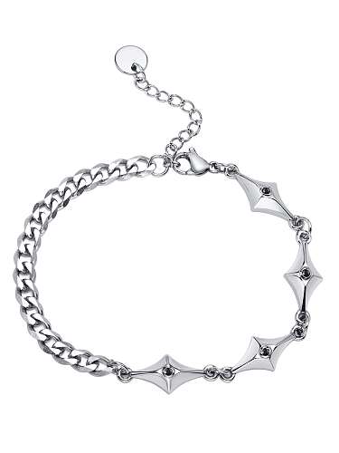 Stainless steel Hip Hop Asymmetrical Chain Bracelet