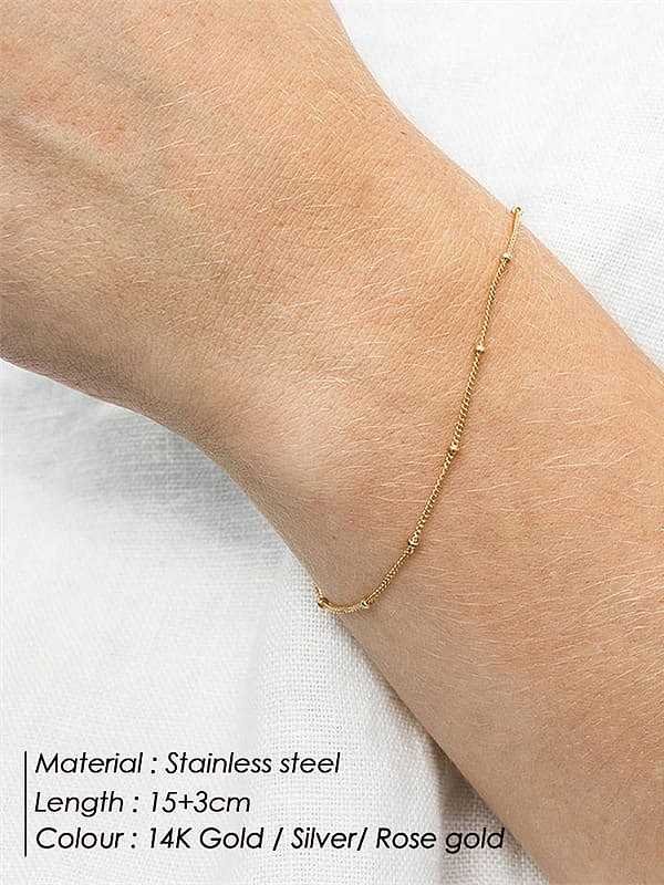 Bracelet à brins minimalistes irréguliers en acier inoxydable