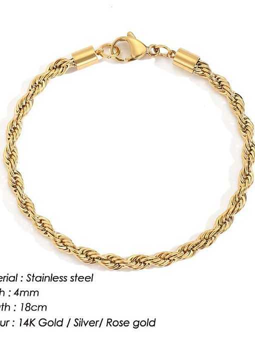 Stainless steel Geometric Vintage Link Bracelet
