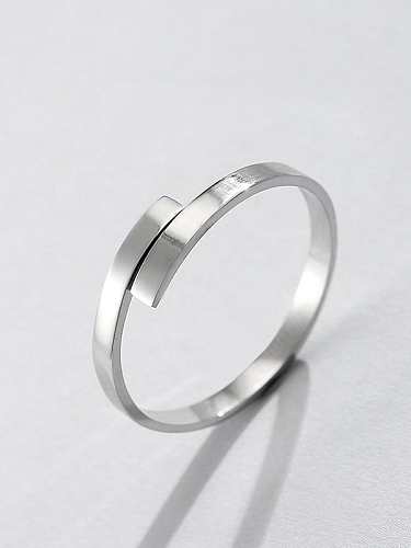 Stainless steel Smooth Minimalist Band Ring