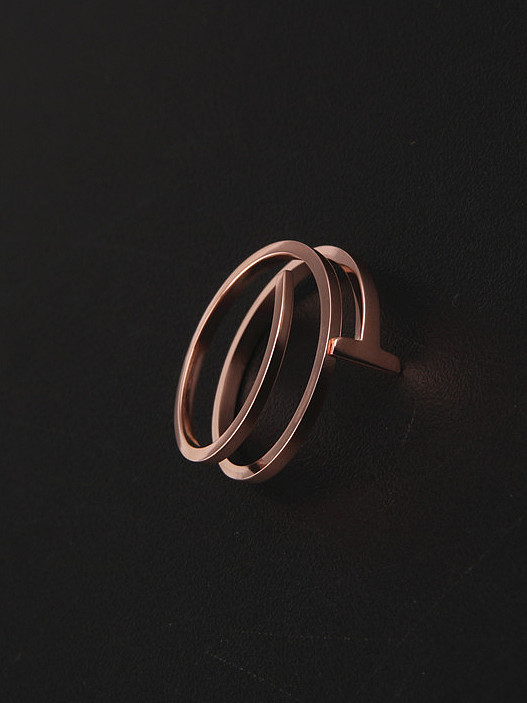 Multi-layer Spring T Shaped Ring