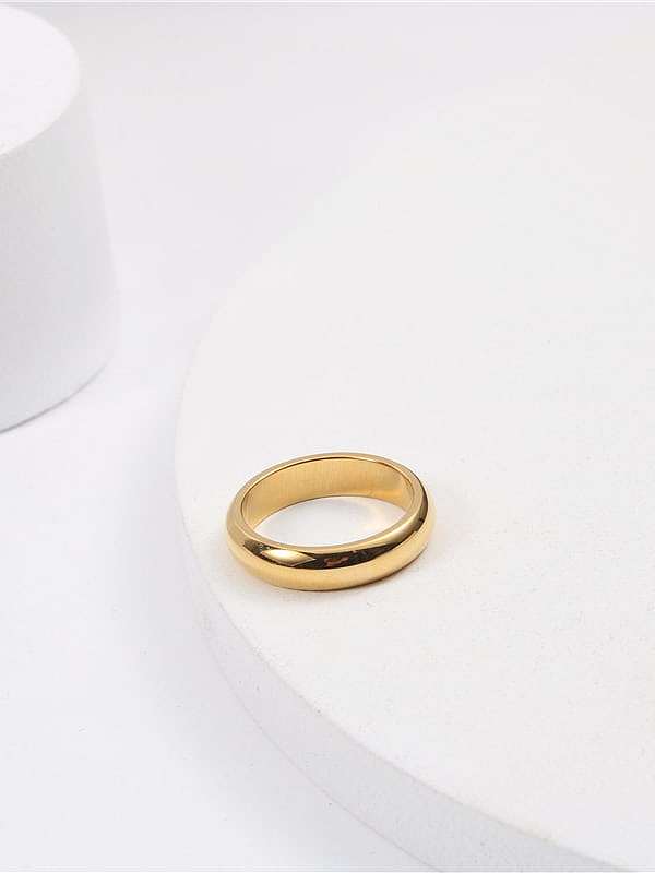 Titanium Steel Round Minimalist Band Ring