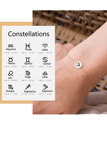 Stainless steel Constellation Minimalist Link Bracelet