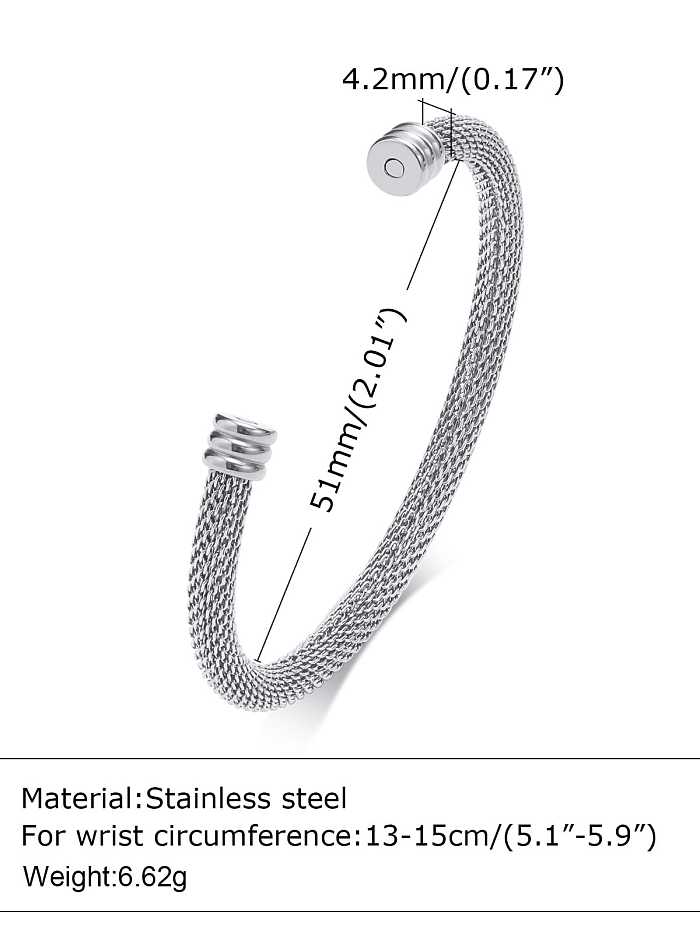 Stainless steel Irregular Minimalist Cuff Bangle