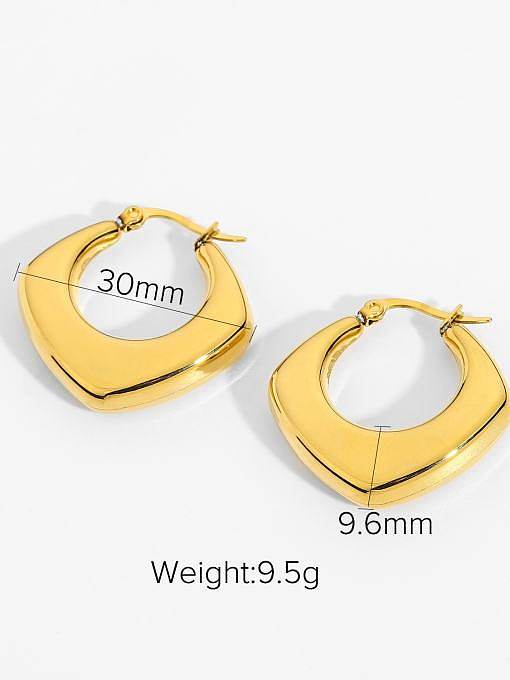 Geometrischer Huggie-Ohrring aus Edelstahl