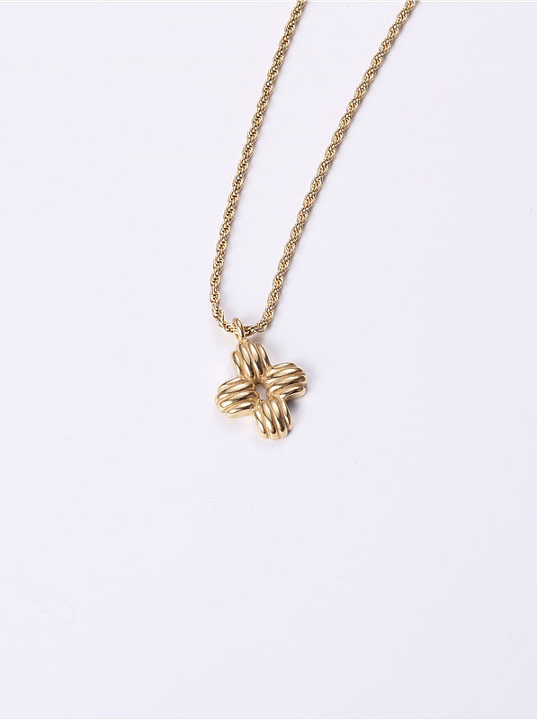Titane avec colliers croix simplistes plaqués or