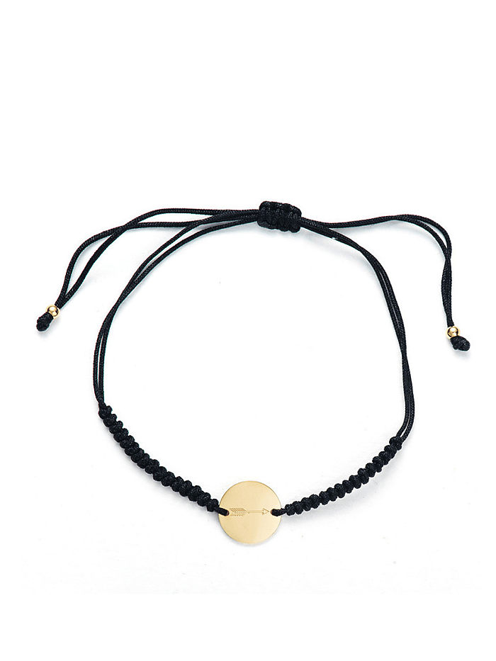 Rundes, minimalistisches, verstellbares, handgefertigtes Armband aus Edelstahl