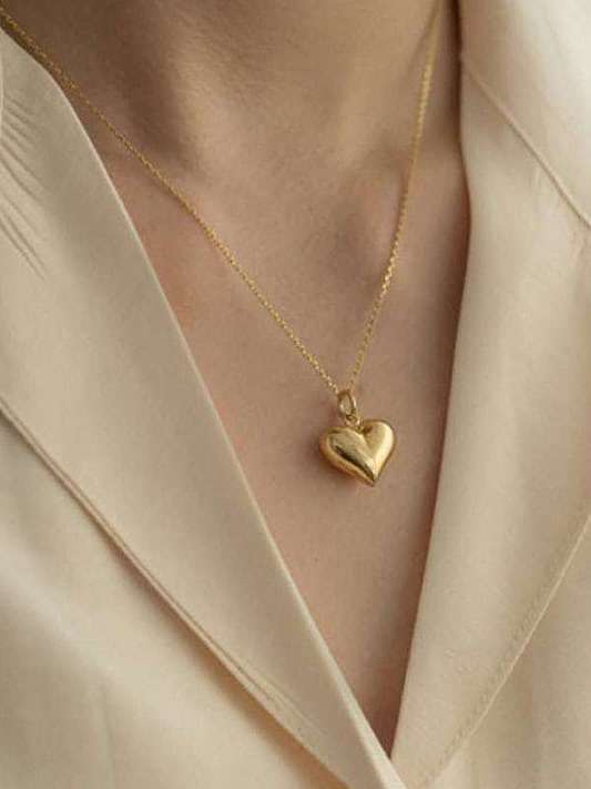 Titanium Steel Minimalist Heart Pendant Necklace