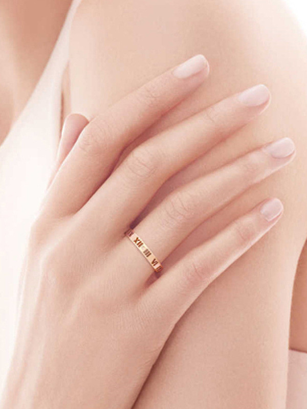Hollow Rome Digital Titanium Ring