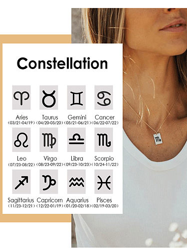 Collier pendentif géométrique minimaliste Constellation en acier inoxydable