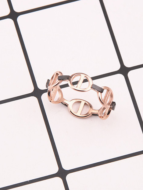 Irregular Geometric Women Titanium Ring