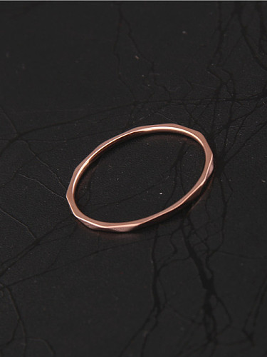 Rose Gold Geometry Section Ring
