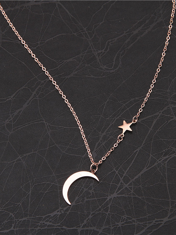 Sweet Korean Style Moon Necklace