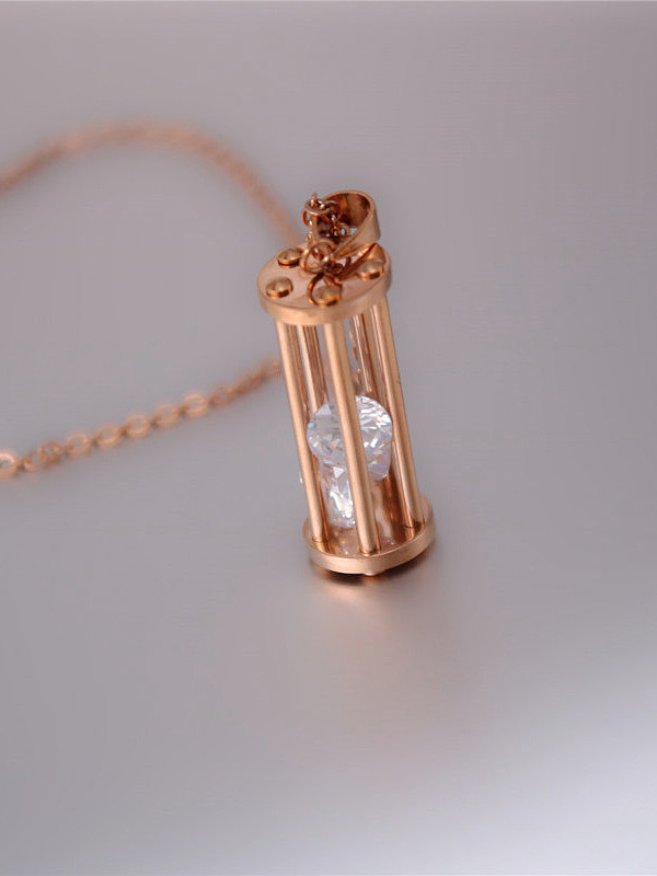Fancy Lantern Cover -Shape Zircon Necklace