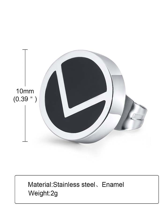 Geometrischer minimalistischer einzelner Ohrring aus Edelstahl