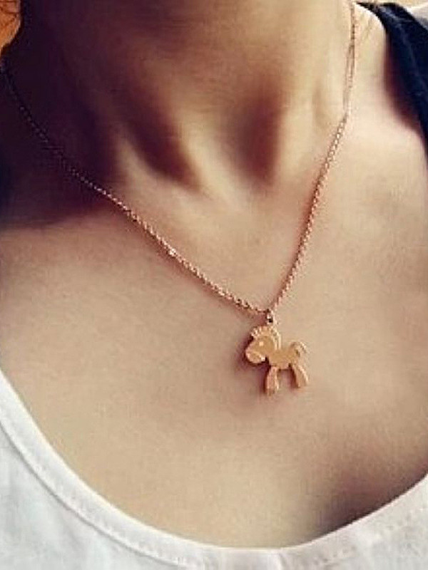 Little Horse Pendant Clavicle Necklace