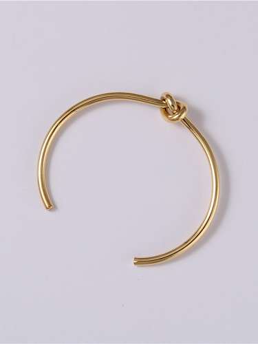 Brazalete minimalista con nudo de acero inoxidable