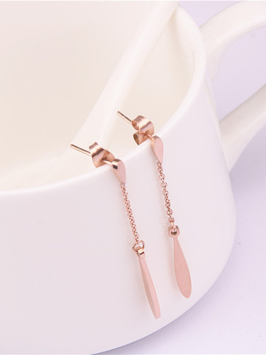 Water Drop Rose Gold Plated Earrings