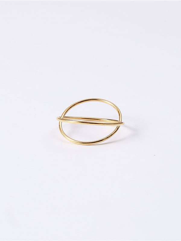 Unregelmäßiger, minimalistischer, stapelbarer Ring aus Edelstahl