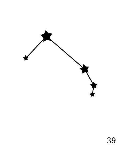 Colar com pingente de geometria minimalista Constellation de aço inoxidável