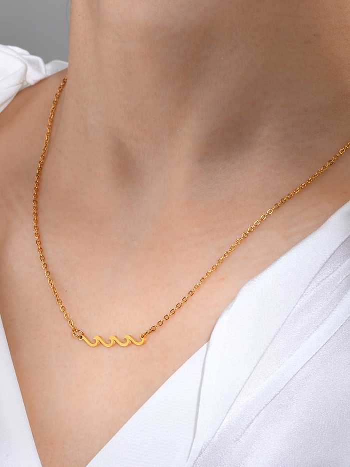 Unregelmäßige minimalistische Halskette aus Edelstahl
